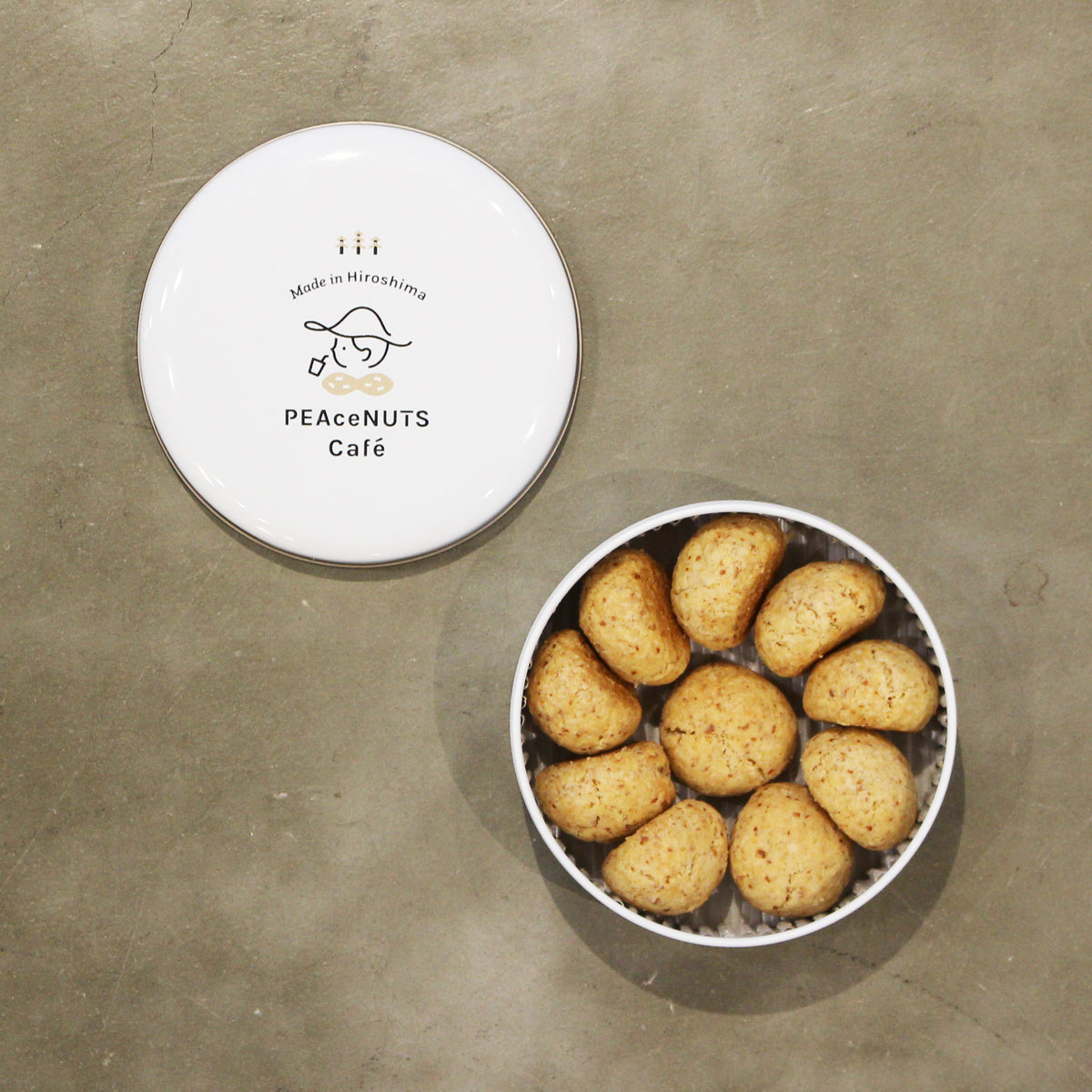 ピースナッツボール【丸缶・プレーン味】｜ピースナッツ カフェ